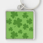 St Patrick's Day Shamrock Clover Pattern Sleutelhanger (Voorkant)