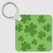 St Patrick's Day Shamrock Clover Pattern Sleutelhanger (Voorkant)