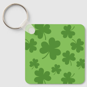 St Patrick's Day Shamrock Clover Pattern Sleutelhanger