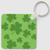 St Patrick's Day Shamrock Clover Pattern Sleutelhanger (Achterkant)