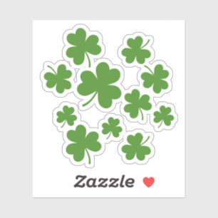St Patrick's Day Shamrock Clover Pattern Sticker
