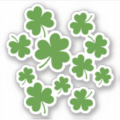 St Patrick's Day Shamrock Clover Pattern Sticker (Voorkant)