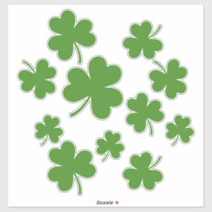 St Patrick's Day Shamrock Clover Pattern Sticker
