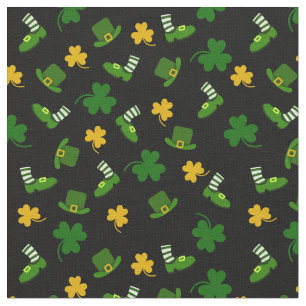 St. Patrick's Day Shamrock Clover Pattern Stof
