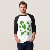 St Patrick's Day Shamrock Clover Pattern T-shirt (Voorkant volledig)