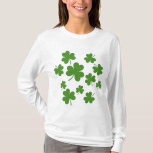 St Patrick's Day Shamrock Clover Pattern T-shirt