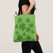 St Patrick's Day Shamrock Clover Pattern Tote Bag (Dichtbij)