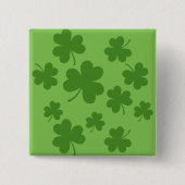 St Patrick's Day Shamrock Clover Pattern Vierkante Button 5,1 Cm (Voorkant)