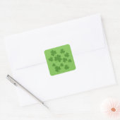 St Patrick's Day Shamrock Clover Pattern Vierkante Sticker (Envelop)