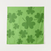 St Patrick's Day Shamrock Clover Pattern Wandkleed (Voorkant (horizontaal))