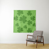 St Patrick's Day Shamrock Clover Pattern Wandkleed (In situ)