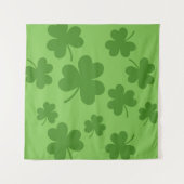 St Patrick's Day Shamrock Clover Pattern Wandkleed (Voorkant)