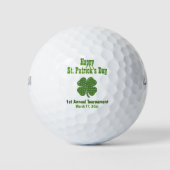 St Patricks Day Shamrock Clover Tournament Ouing Golfballen (Voorkant)