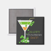 St.Patricks Day Shamrock Cocktail Magnet (Voorkant / Achterkant)