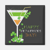 St.Patricks Day Shamrock Cocktail Magnet (Voorkant)