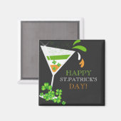 St.Patricks Day Shamrock Cocktail Magnet (Voorkant / Achterkant)