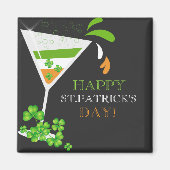 St.Patricks Day Shamrock Cocktail Magnet (Voorkant)