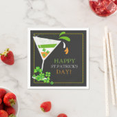 St. Patrick's Day Shamrock Cocktail Papieren serve Servetten (Insitu)