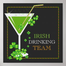 St.Patricks Day Shamrock Cocktail Poster