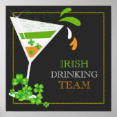 St.Patricks Day Shamrock Cocktail Poster (Voorkant)
