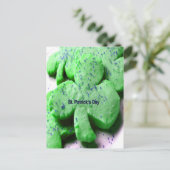 St. Patrick's Day Shamrock Cookies Briefkaart (Staand voorkant)