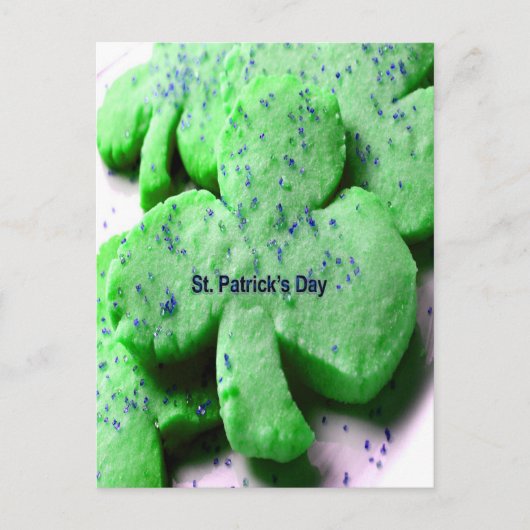 St. Patrick's Day Shamrock Cookies Briefkaart (Voorkant)