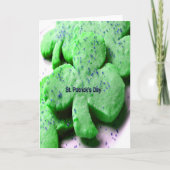 St. Patrick's Day Shamrock Cookies Kaart (Voorkant)