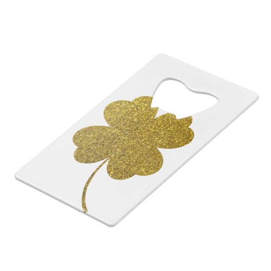 St. Patrick's Day Shamrock Creditkaart Flessenopener (Achterkant Gekanteld)