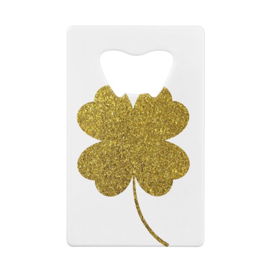 St. Patrick's Day Shamrock Creditkaart Flessenopener (Achterkant)