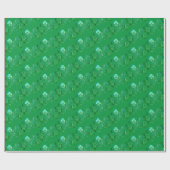 St. Patrick's Day Shamrock Curly Green Cadeaupapier (Vlak)