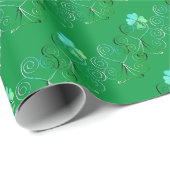 St. Patrick's Day Shamrock Curly Green Cadeaupapier (Rol Hoek)