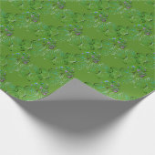 St. Patrick's Day Shamrock Curly Green Cadeaupapier (Hoek)