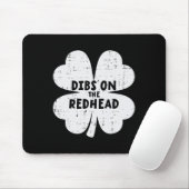 St. Patrick's Day Shamrock Dibs Op De Rode Kop Fun Muismat (Met muis)
