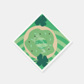 St Patricks Day Shamrock Donut Greenery Party Servet (Hoek)