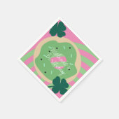 St Patricks Day Shamrock Donut Greenery Party Servet (Hoek)
