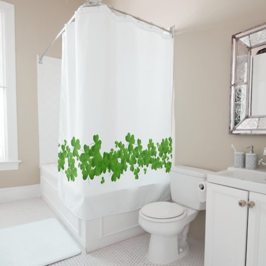 St Patricks Day Shamrock Douchegordijn (In situ)