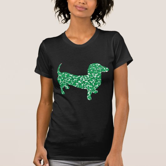 St Patricks Day Shamrock Doxie T-shirt (Voorkant)