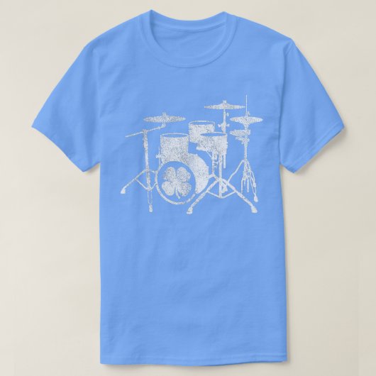 St Patricks Day Shamrock Drum Irish Green Drummer T-shirt (Design voorkant)