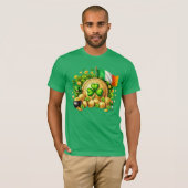 St. Patrick's Day Shamrock en Gold Irish T-shirt (Voorkant volledig)