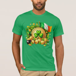 St. Patrick's Day Shamrock en Gold Irish T-shirt