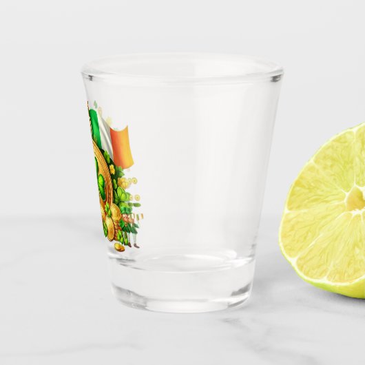 St. Patrick's Day Shamrock en Ierse Vlag Shot Glas (Rechts)