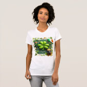 St. Patrick's Day Shamrock en Ierse Vlag T-shirt (Voorkant volledig)