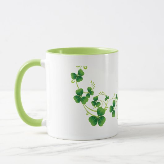 St. Patrick's Day Shamrock en Irish Blessing Mok (Links)