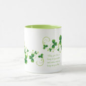 St. Patrick's Day Shamrock en Irish Blessing Mok (Midden)