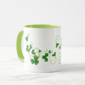 St. Patrick's Day Shamrock en Irish Blessing Mok (Voorkant links)