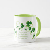 St. Patrick's Day Shamrock en Irish Blessing Mok (Voorkant rechts)