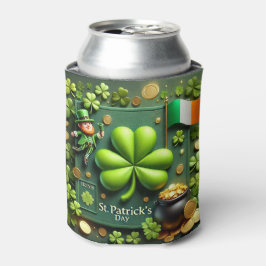 St. Patrick's Day Shamrock en Leprechaun Blikjeskoeler