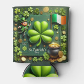 St. Patrick's Day Shamrock en Leprechaun Blikjeskoeler (Voorkant)