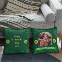 St. Patrick's Day Shamrock Familie Foto Aandenken