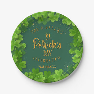 St. Patrick's Day Shamrock Feest Papieren Bordje